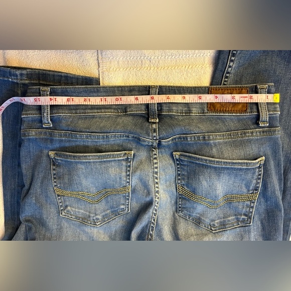 Harley-Davidson Blue Boyfriend Jeans with Distressed Look - Picture 6 of 7